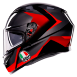 AGV K3 Striga bukósisak Fekete/Szürke/Piros