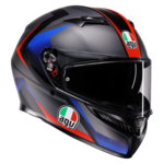 AGV K3 Striga fekete/k&eacute;k/piros