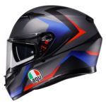 AGV K3 Striga fekete/k&eacute;k/piros