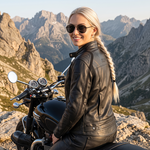 Difi Luca motoros női bőrdzseki fekete