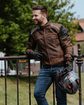 Sixgear Bobby motoros textildzseki Barna