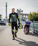 Sixgear Phoenix motoros bőrdzseki Fekete/fehér