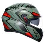 AGV K3 Decept bukósisak matt fekete/zöld/piros