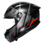 AGV K6 S Karve bukósisak Matt fekete/szürke/piros