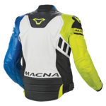 Macna Tracktix motoros bőrdzseki Fehér/UV/Kék