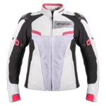 Sixgear Alisa sz.hibás női bőrdzseki Fehér/Fekete/Pink