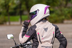 Sixgear Mia női textildzseki Szürke/Fekete/Pink