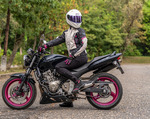 Sixgear Mia női textildzseki Szürke/Fekete/Pink