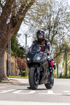 Sixgear Nitro lady motoros bőrruha Fekete/Fehér/Rózsaszín