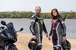 Sixgear Nitro motoros bőrruha Fekete/Fehér/UV
