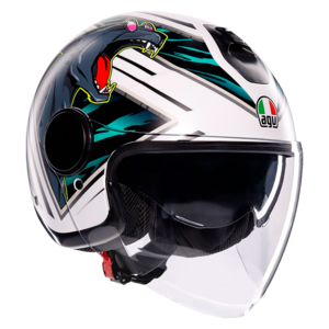 AGV Eteres Ghepard matt fehér/fekete/zöld