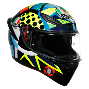 AGV K1 S Rossi Winter Test 2020 fekete/sárga/zöld/kék