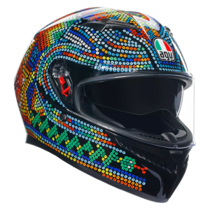 AGV K3 Rossi Winter Test 2018 fekete/kék/zöld/sárga/piros