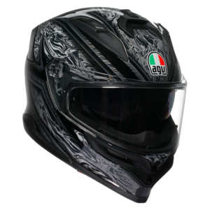 AGV K7 Damascus fekete/ezüst