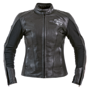 Sixgear Aurora női bőrdzseki fehér/fekete/piros