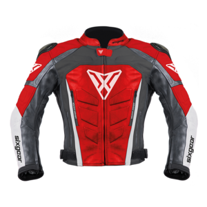 Sixgear Phoenix bőrdzseki fekete/piros/fehér